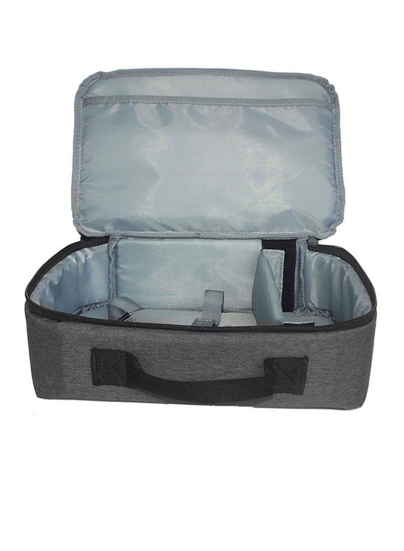 Beauenty Portable Grey Projector Storage Bag Case Universal Carrying Bag Travel Storage Organizer for Projectors and Accessories - Image 5