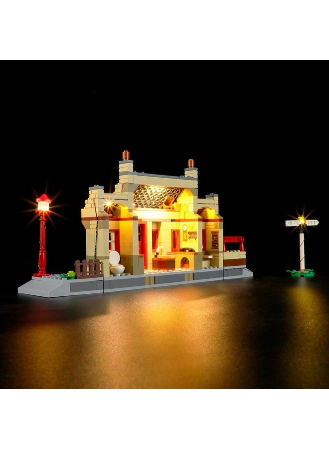 BRIKSMAX طقم إضاءة LED من BRIKSMAX لمجموعة قطار هوجوورتس - 76423 مع محطة هوغسميد - متوافق مع نموذج كتل بناء ليغو هاري بوتر - لا يتضمن مجموعة ليغو - Image 5