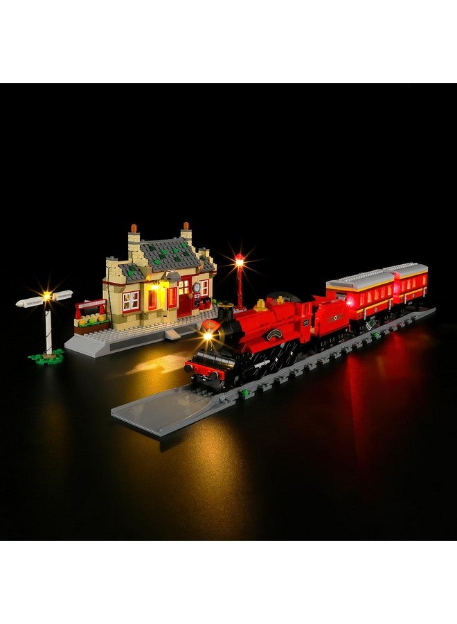 BRIKSMAX طقم إضاءة LED من BRIKSMAX لمجموعة قطار هوجوورتس - 76423 مع محطة هوغسميد - متوافق مع نموذج كتل بناء ليغو هاري بوتر - لا يتضمن مجموعة ليغو - Image 1