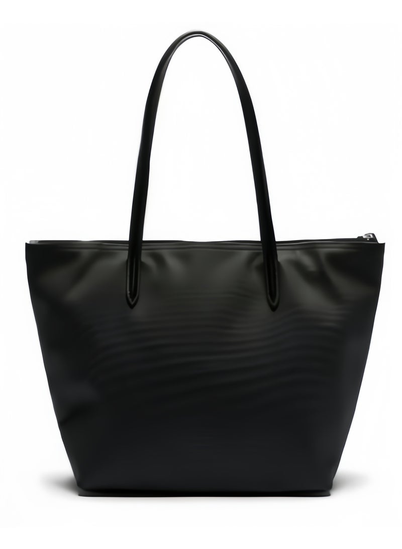 Lacoste Women's L12.12 Concept Fashion Versatile Large Capacity Zipper Handbag Tote Bag Shoulder Bag Medium Black - Image 5