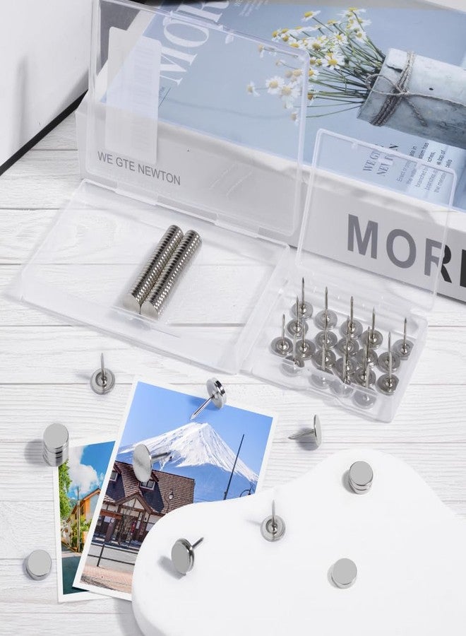 rhinocats Magnetic Push Pins, 30 Sets Magnet Thumbtack for Wall Bulletin Board Strong Decorative Pushpins Clip for Map Picture Hanging Kit Poster Holder - Image 5