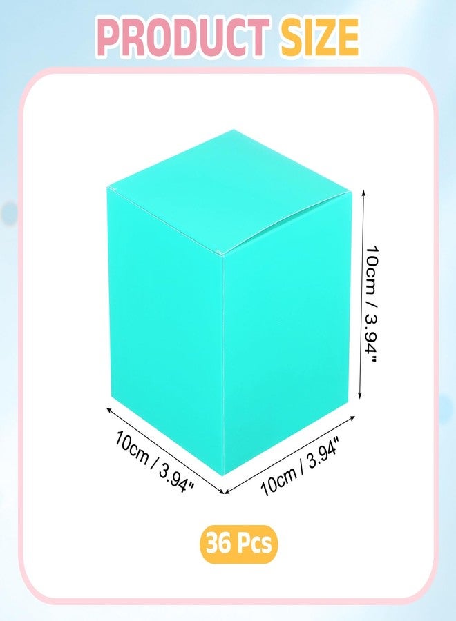 PATIKIL Gift Boxes with Lids, (4x4x4 Inch, Blue (36 Pcs, Cardstock Foldable Bridesmaid Proposal Wrap Small Candy Box for Birthday Presents Wedding Graduation Holiday Craft - Image 2