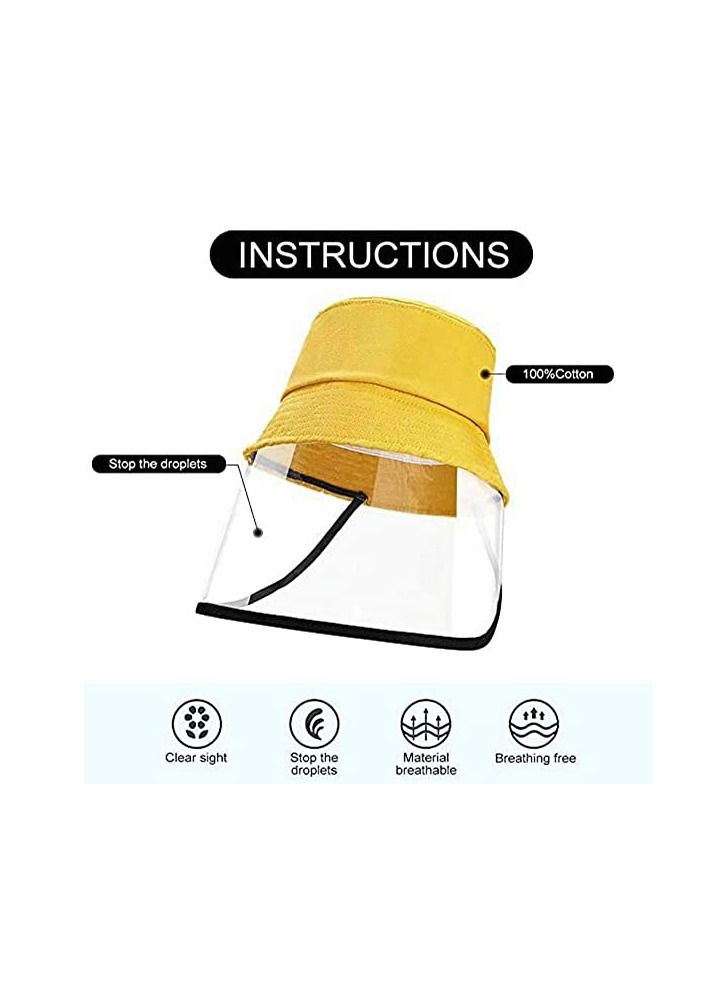 SYOSI Fisherman Hat, Kids Protective Visor Face Hat Fishing Hat Cap with Face Shield Wide Brim Anti-Droplets Anti-dust for Full Face Outdoor Dust-Proof - Image 2