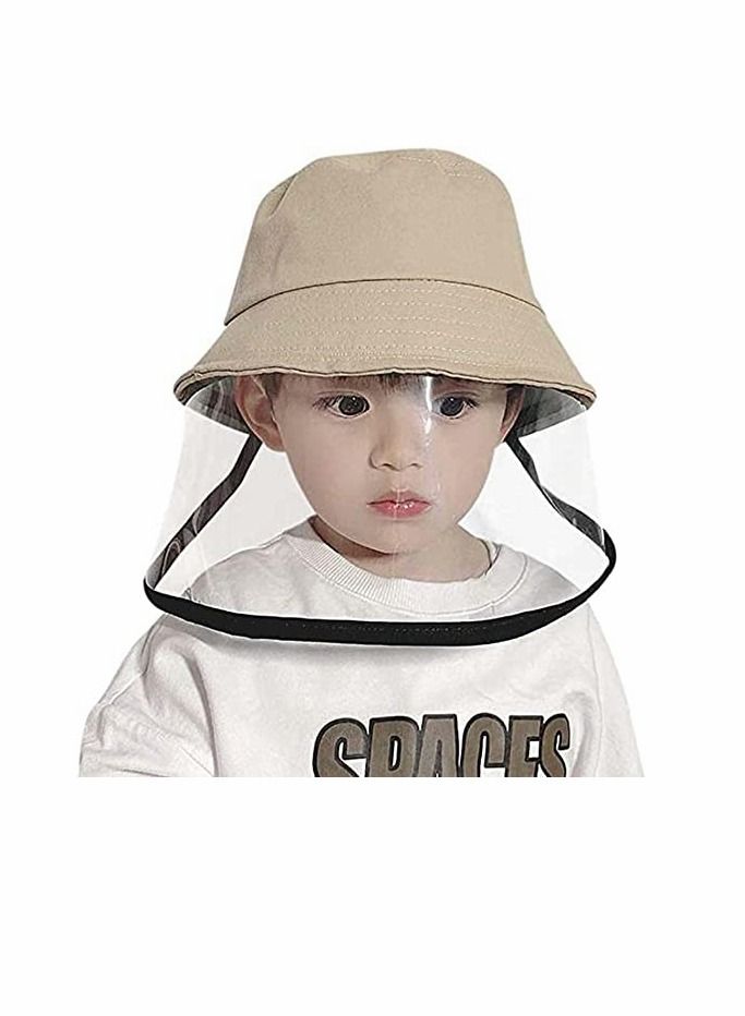 SYOSI Fisherman Hat, Kids Protective Visor Face Hat Fishing Hat Cap with Face Shield Wide Brim Anti-Droplets Anti-dust for Full Face Outdoor Dust-Proof - Image 1