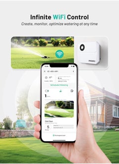 INKBIRD INKBIRD Smart Sprinkler Controller IIC-400-WIFI – 4 Zones Automated Irrigation System with 2.4G WiFi Control, Rain Skip, App Monitoring, Perfect for Gardens, Lawns & Patios - Effortless Watering Management  - Image 3