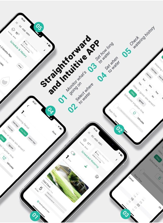 INKBIRD - INKBIRD Smart Sprinkler Controller IIC-400-WIFI – 4 Zones Automated Irrigation System with 2.4G WiFi Control, Rain Skip, App Monitoring, Perfect for Gardens, Lawns & Patios - Effortless Watering Management - Image 1