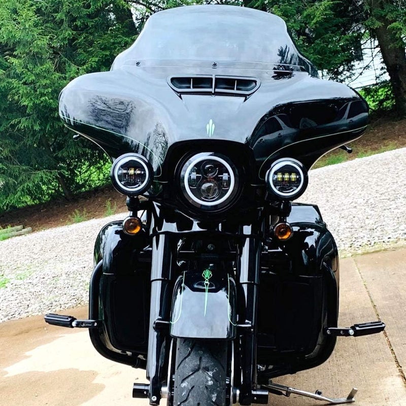 ZZJAUBI 4.5 Inch Black Fog Light Housing for Motorcycles - Image 5