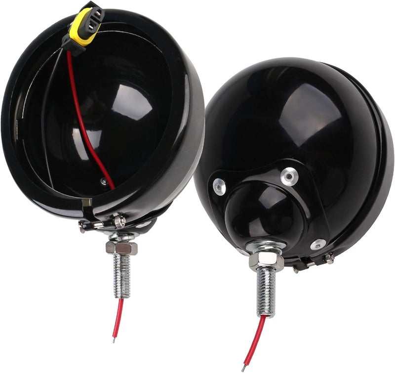 ZZJAUBI 4.5 Inch Black Fog Light Housing for Motorcycles - Image 4