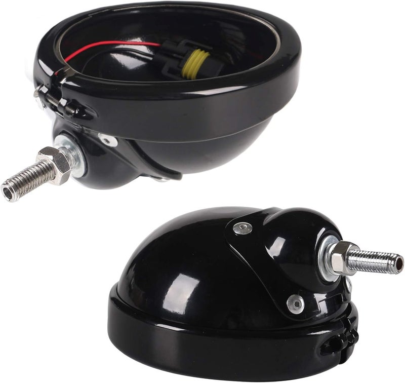 ZZJAUBI 4.5 Inch Black Fog Light Housing for Motorcycles - Image 3