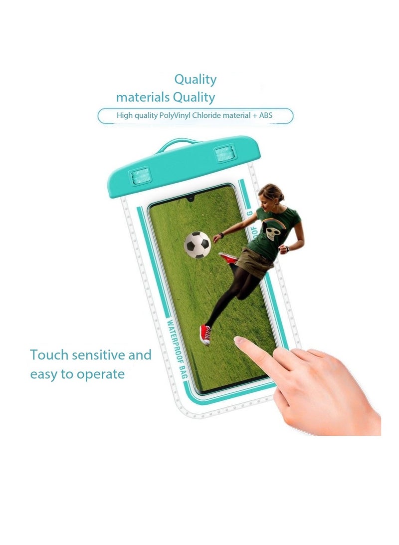 Arabest Waterproof Phone Case Pouch x2, IPX8 Certified 30M Underwater Universal Swimming Dry Bag, Touch-Sensitive Protector for Phones up to 7.2'' - Compatible with iPhone 16/15/Samsung, Underwater - Image 5