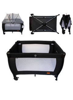 Bebesitos Spacious Foldable Multifunction Baby Bed Nursery Center And Travel Cot Comfortable Baby Crib Safe Baby Playpen Two Stage Design Newborn Bed To Toddler Baby Playard  - Image 4