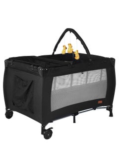 Bebesitos Spacious Foldable Multifunction Baby Bed Nursery Center And Travel Cot Comfortable Baby Crib Safe Baby Playpen Two Stage Design Newborn Bed To Toddler Baby Playard  - Image 3