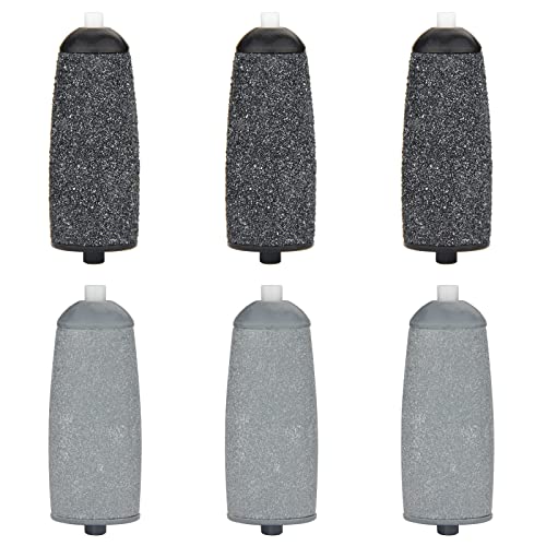 Ancable Replacement Heads for Flawless Pedi, Replacement Roller Refills Heads Compatible with Finishing Touch Flawless Pedi Electric Tool File, 6-Pack ( 3 Black Coarse and 3 Gray Fine ) - Image 1