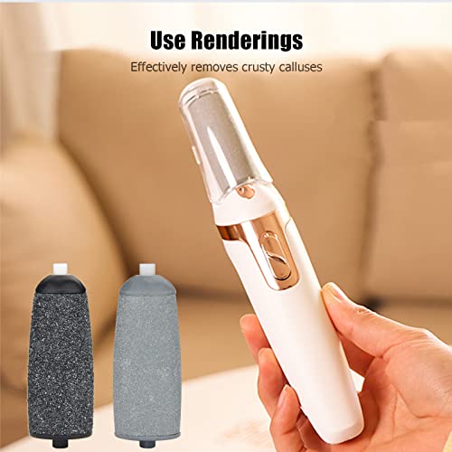 Ancable Replacement Heads for Flawless Pedi, Replacement Roller Refills Heads Compatible with Finishing Touch Flawless Pedi Electric Tool File, 6-Pack ( 3 Black Coarse and 3 Gray Fine ) - Image 3