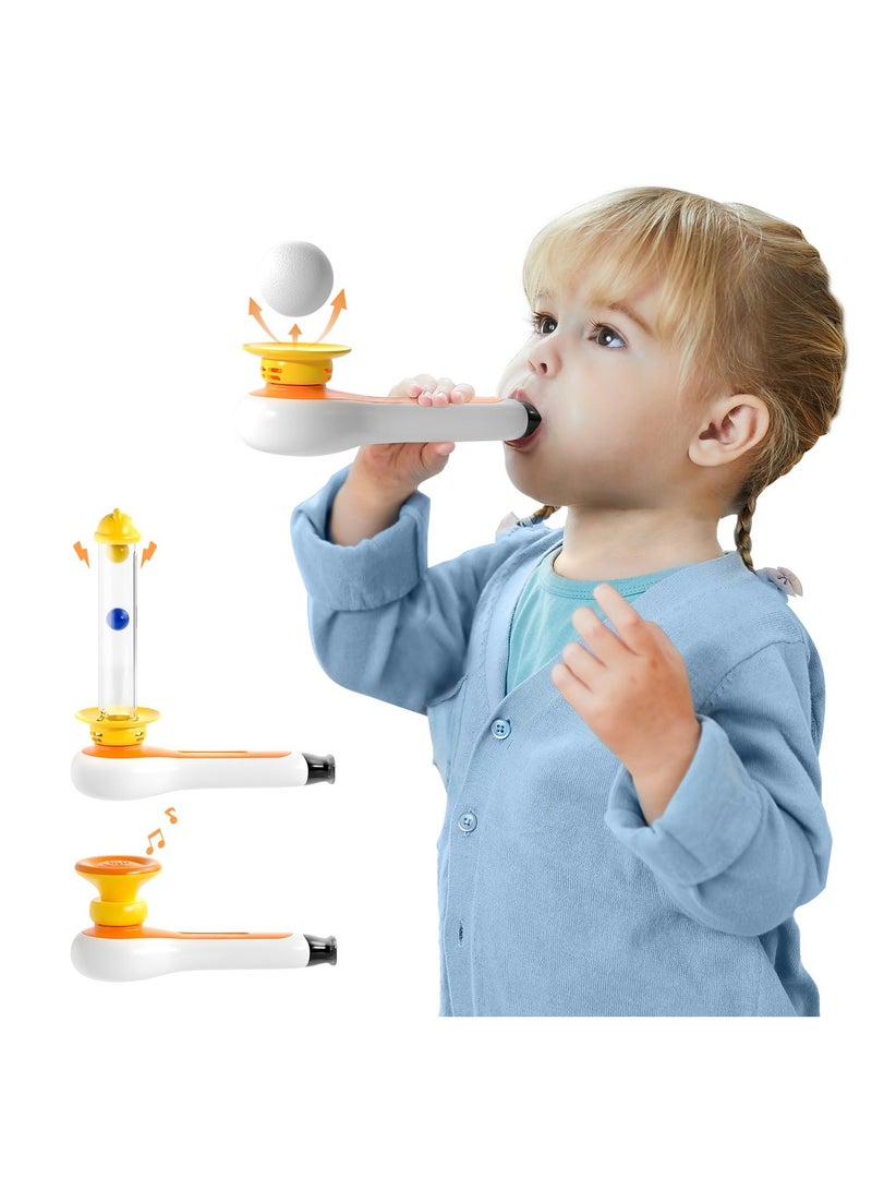 Zikra 3-in-1 Montessori Toy for Toddler with Whistle, Ball Blowing, Floating Blow Pipe Balls – Sensory Baby Toy, Fine Motor Skills, Learning Educational Toy for Boys Girls Gifts - Image 1