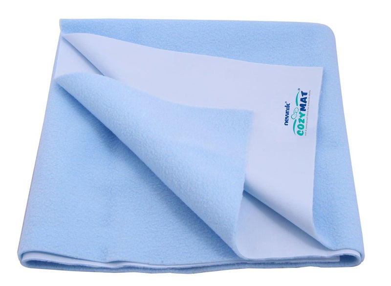 Newnik Baby Mat Waterproof Dry Sheet/Reusable Absorbent Sheets/Underpads (Size: 140cm X 100cm) Sky Blue, Large - Image 1
