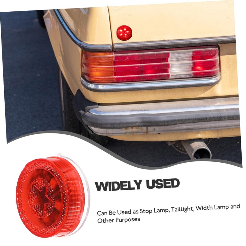 Red 2pcs Truck Trailer LED Tail Lights Marker Indicator Lamps Enhanced Visibility Easy Wiring - Image 3