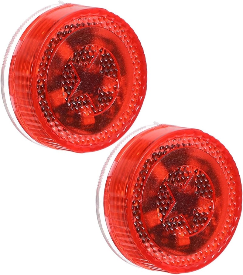 Red 2pcs Truck Trailer LED Tail Lights Marker Indicator Lamps Enhanced Visibility Easy Wiring - Image 1