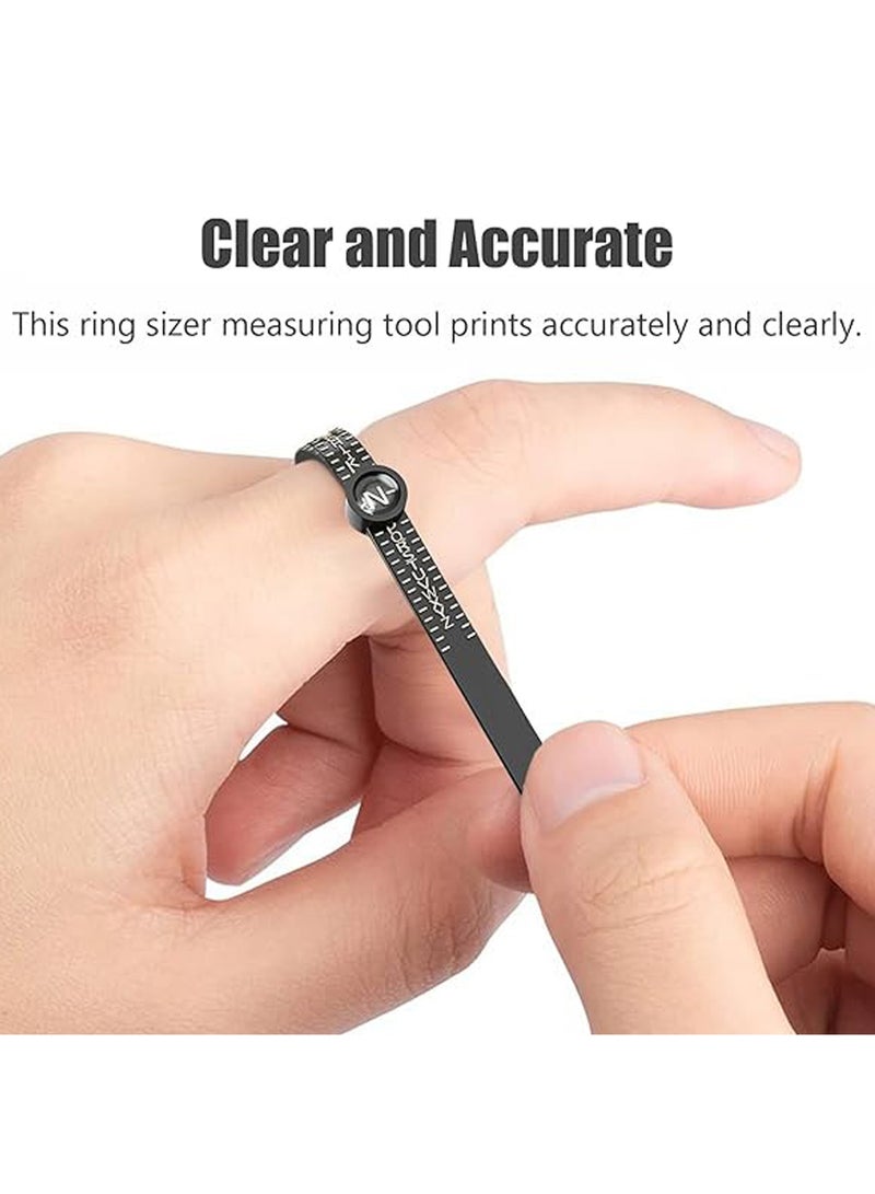 CMGTYYD Ring Sizer with Magnified Window,2 PCS UK Ring Sizer Measure Sizes A-Z Adjustable Ring Measurement Tool Home Sizing Kit for Men and Women - Image 4