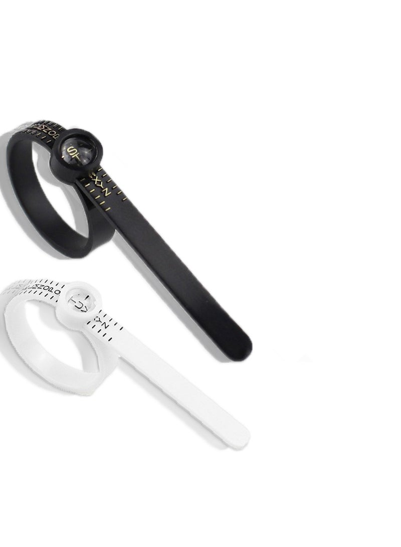 CMGTYYD Ring Sizer with Magnified Window,2 PCS UK Ring Sizer Measure Sizes A-Z Adjustable Ring Measurement Tool Home Sizing Kit for Men and Women - Image 1