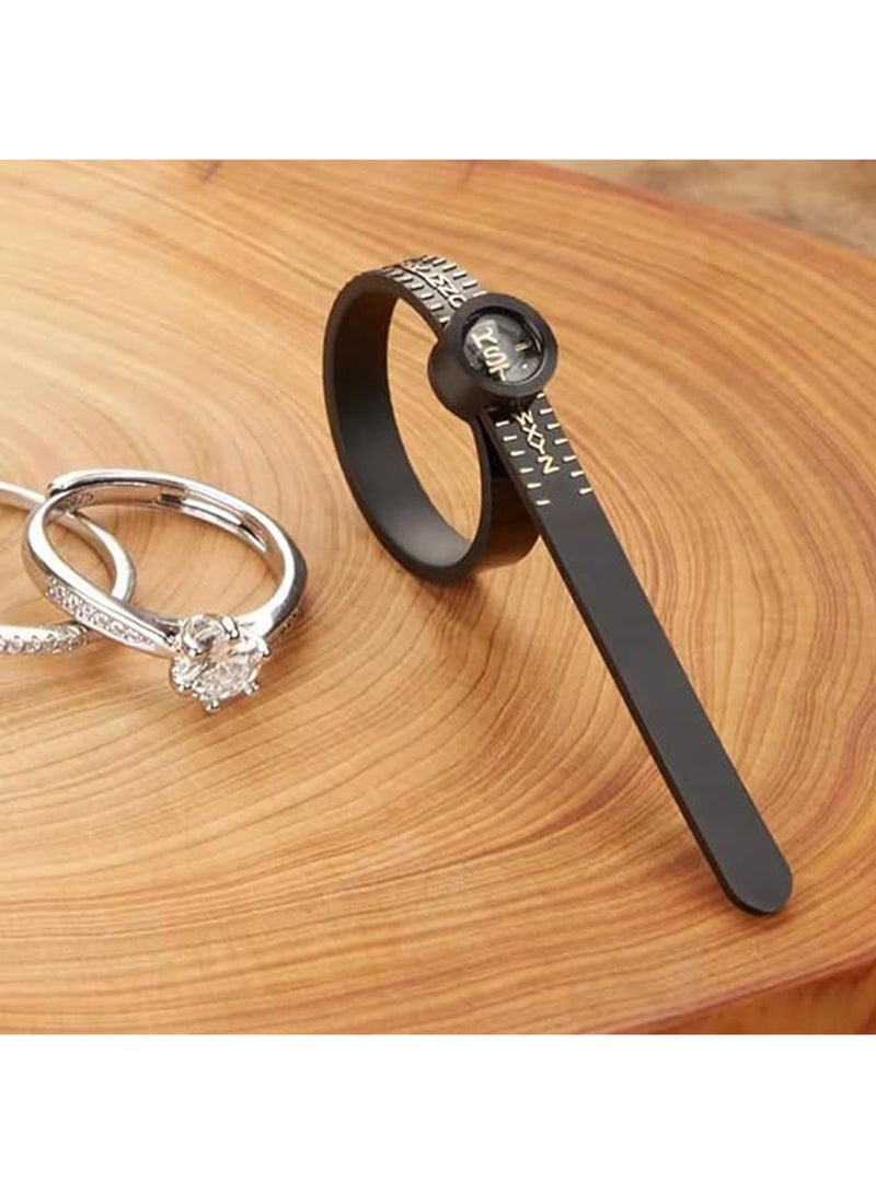 CMGTYYD Ring Sizer with Magnified Window,2 PCS UK Ring Sizer Measure Sizes A-Z Adjustable Ring Measurement Tool Home Sizing Kit for Men and Women - Image 3