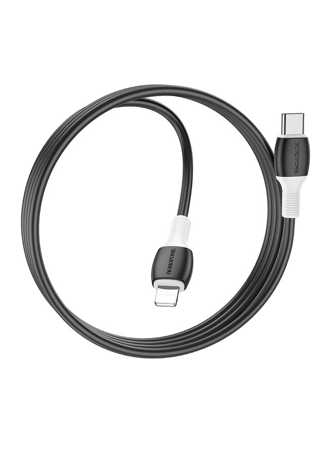 Borofone BX84 1m 20W USB-C / Type-C to 8 Pin Rise PD Charging Data Cable(Black) - Image 3