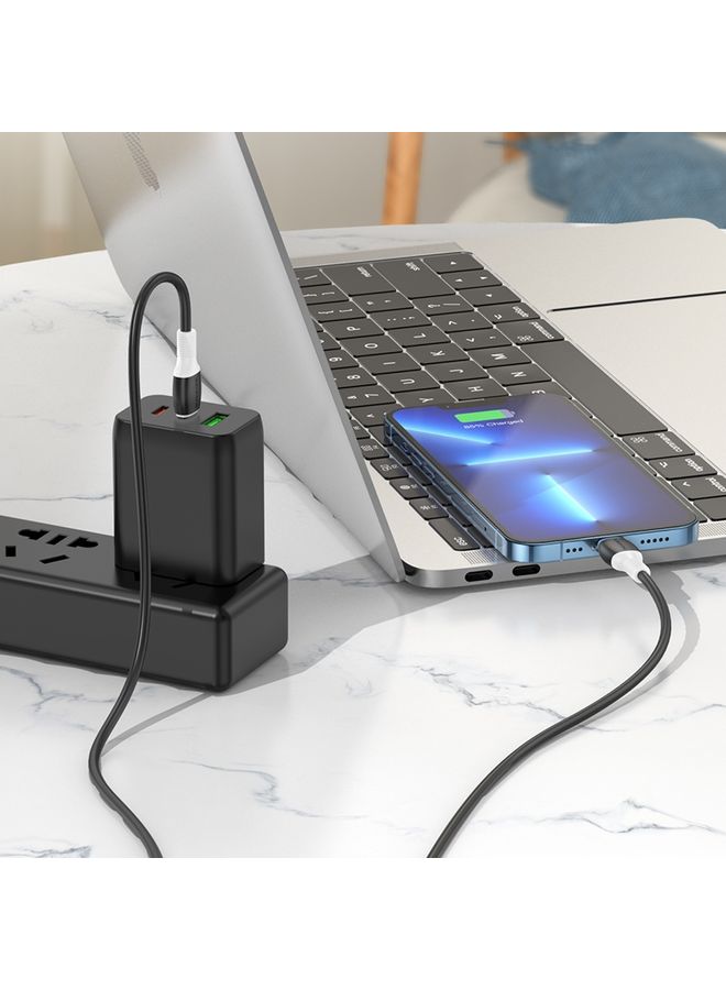 Borofone BX84 1m 20W USB-C / Type-C to 8 Pin Rise PD Charging Data Cable(Black) - Image 5