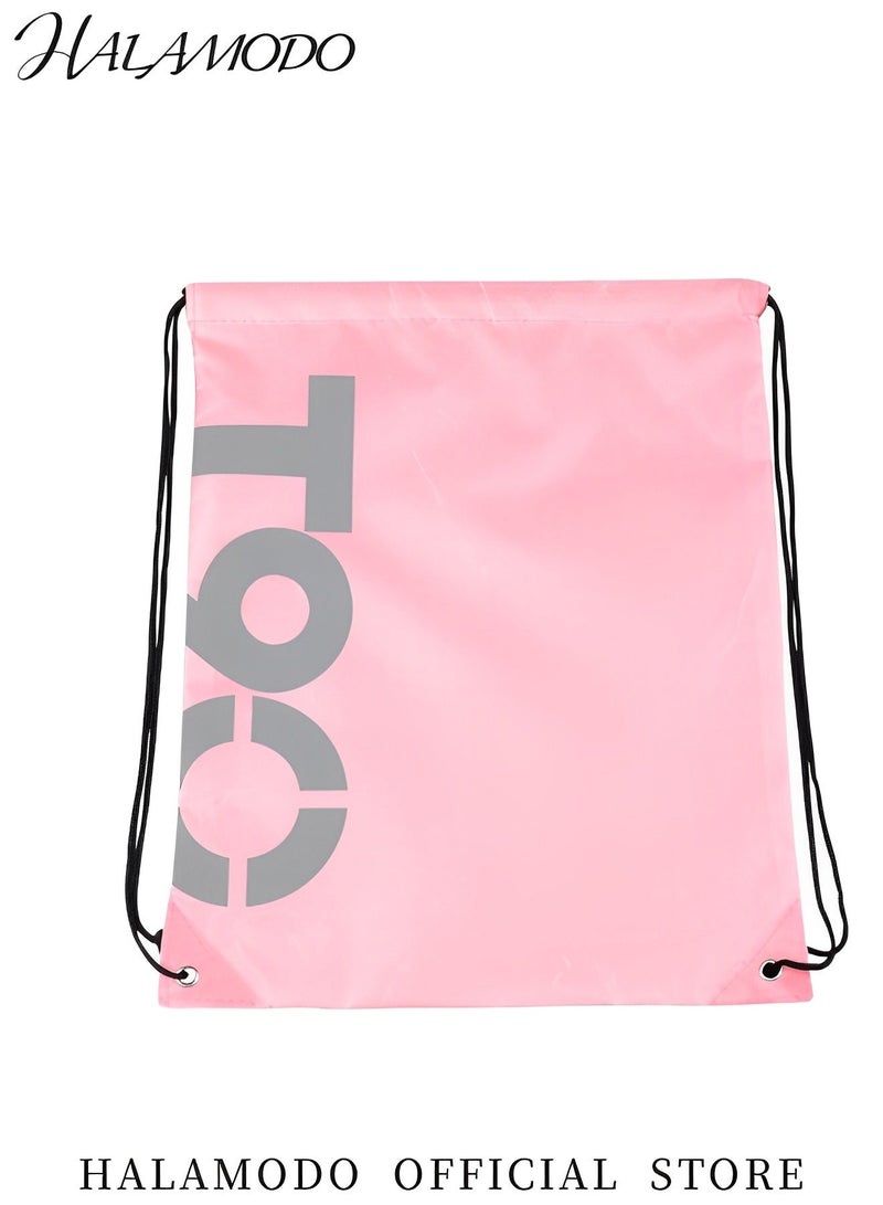 Halamodo Drawstring Backpack Sports Gym Bag for Women Men Cinch Bag Foldable Draw String Back Bag Sports Bag for Gym & Sports & Travel - Image 4