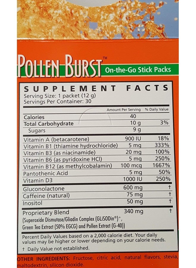 Youngevity ProJoba Pollen Burst™ - Clean Natural Energy Supplement w/Green Tea, Pollen Extract, GliSODin® - Increase Focus, Brain Boost, Endurance, Mental Clarity (30 Sticks) - Image 3