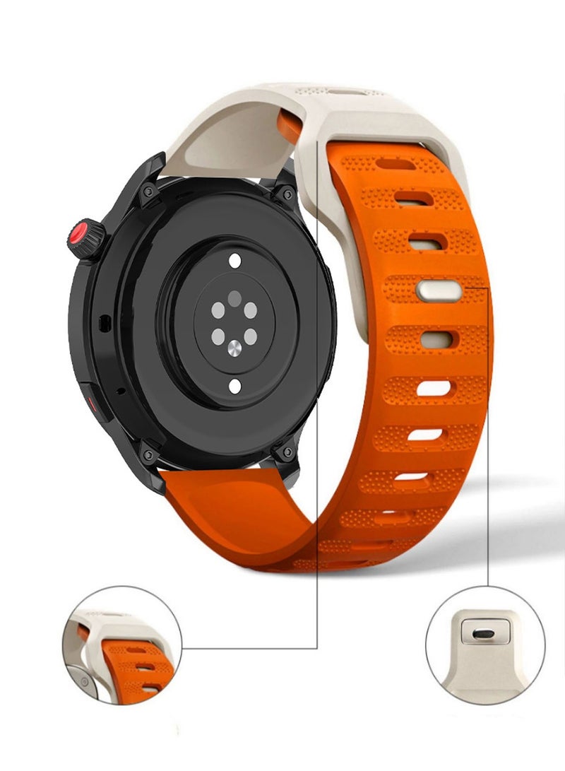 Liquid Silicone Strap Compatible with Huawei Watch GT2/GT 3 42mm Soft Silicone Waterproof Metal Buckle Replacement Strap Sport Watch Band for Women Men Boys Girls - Image 4