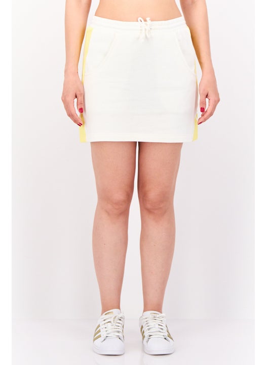 Women Sportswear Fit Brand Logo Training Skirts, White