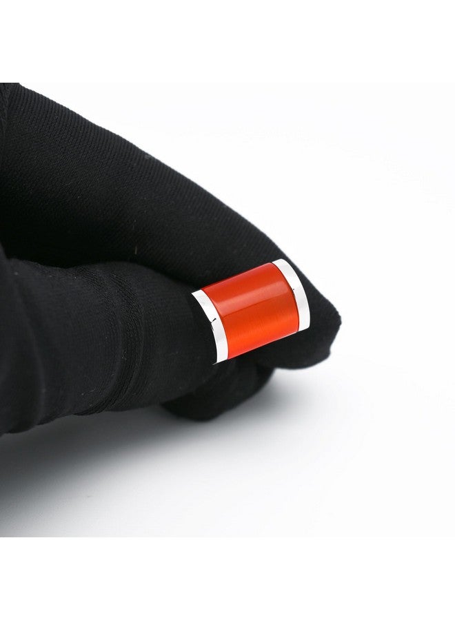 Jonwo Rectangle Red Cat'S Eye Gemstone Cufflinks For Men Lady In Gift Case Crystal Men'S Cufflinks Jewelry Set For Wedding Anniversary Business Party Events Tuxedo Dress Shirt - Image 2