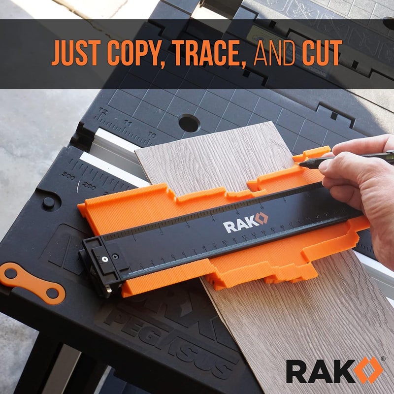 RAK Contour Gauge - 10 Inch Edge Profile Measuring Tool, Lock - Adjustable Irregular Shape Outline of Flooring, Laying Tile, Woodwork, Construction, Ideal Gifts for Dad, Men - Image 4