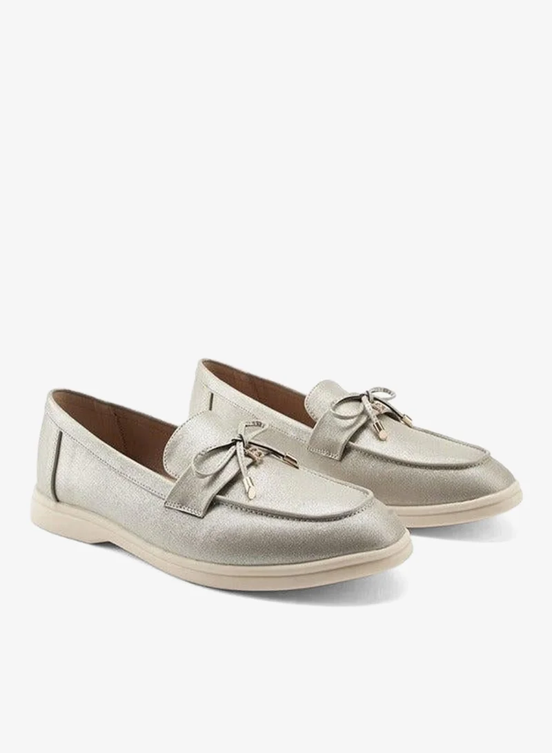Bow Accent Slip-On Loafers