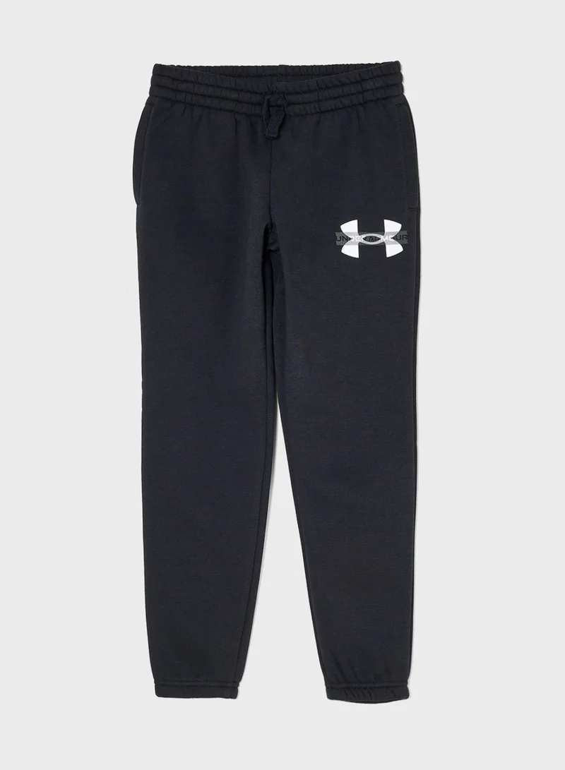 اندر ارمور Youth Rival Fleece Colorblock Graphic Joggers