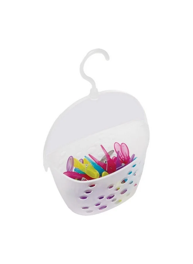 Five Simply Smart 24-Piece Clothespin with Basket Multicolour 13.1 x 13.6 x 23.2 cm 117037