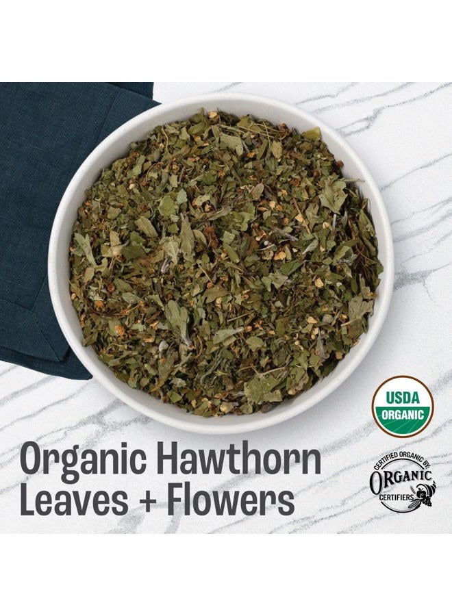 J MAC botanicals Organic Hawthorn Leaf and Flower (8 Oz) Dried Organic Hawthorne leaves, USDA Organic Certified, Hawthorn Tea, Fresh Dried Hawthorne leaf for herbal tea - Image 2