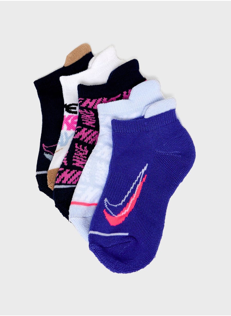 Nike - Kids 6 Pack Block Pull On Socks - Image 1