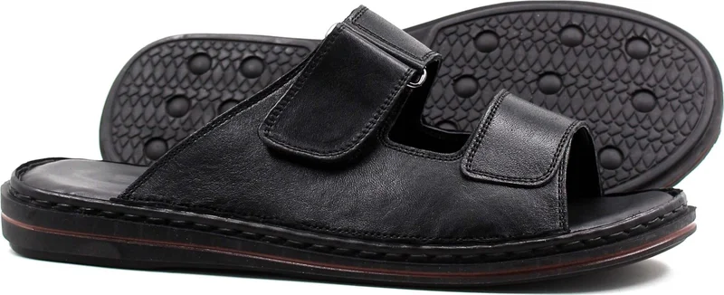 Fast Step Genuine Leather Men's Flat Slippers 128MA182