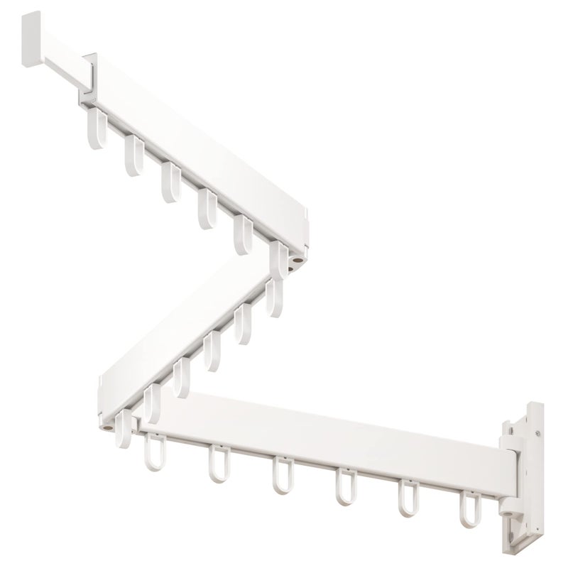 LIENAHU Clothes Drying RackLaundry Drying RackClothes Rack Wall MountWall Mounted Clothes Hanger RackLaundry Rack FoldingRetractable Clothing RackCollapsible Clothes Hanging RackLoopWhite