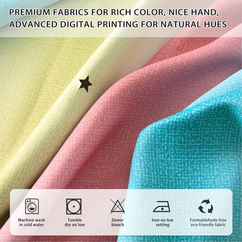 XiDi Dream Star Blackout Curtains for Kids Rooms Girl Princess Curtain for Daughter Bedroom Window (Pink Blue, W34 X L63) - Image 3