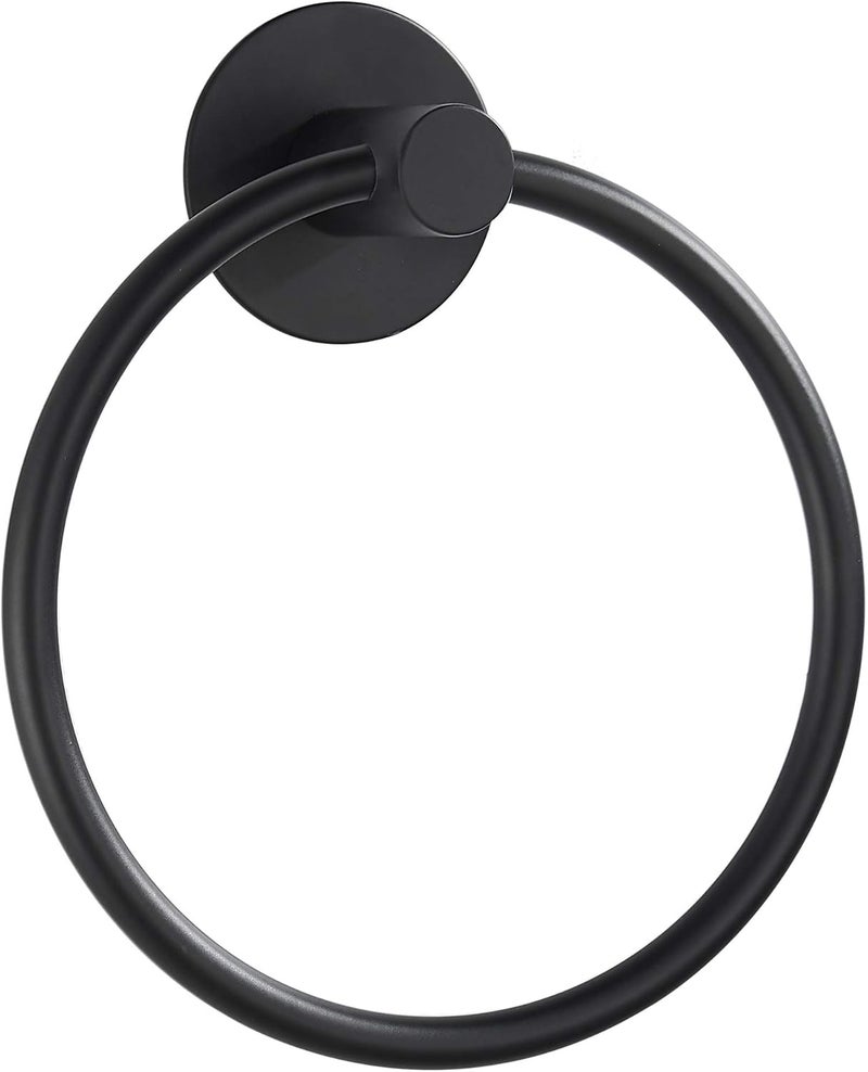 GERUIKE Adhesive Towel Ring Self Adhesive Hand Towel Ring Stainless Steel Rustproof Bathroom Towel Holder Wall Mount - Image 1