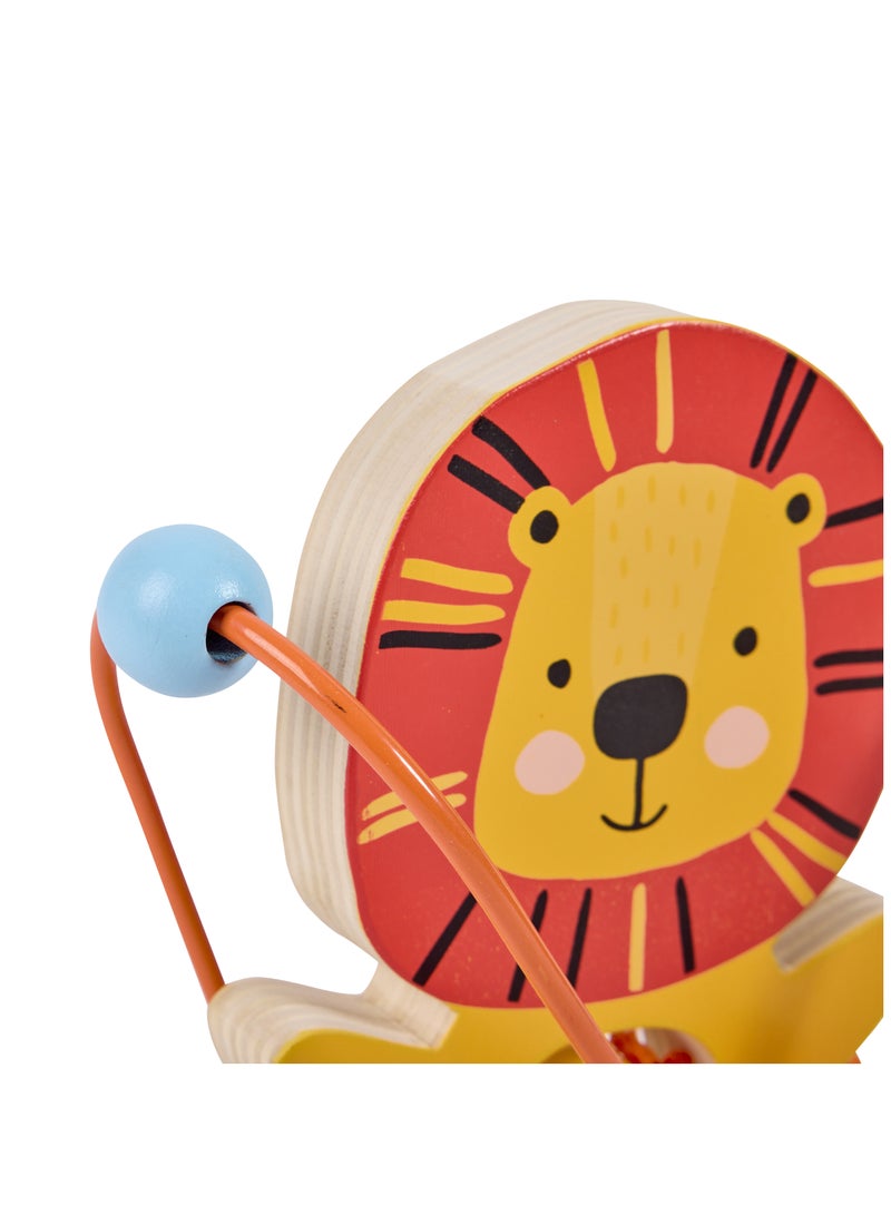 EUREKA KIDS Eurekakids Mini Looping Push & Pull Wooden Toy | Educational Toddler Toys| For Logiccal Thingking and Eye-Hand Coordination | Lion | For 12M+ - Image 3