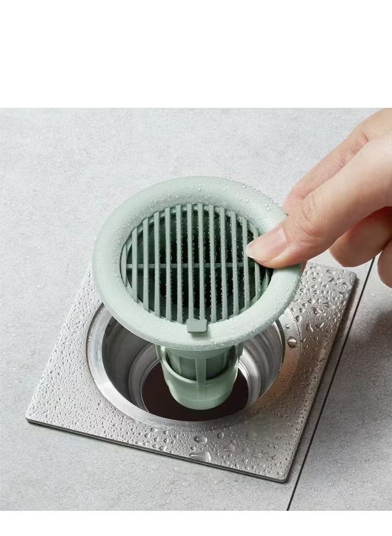Deodorant Drain Core, 2 Pcs Anti Odor Floor Drain Plug Floor Drain Cover, One-way Drainage Design Wear-resistant and Anti-corrosion Anti-blocking Bathroom Kitchen Filter - Image 3