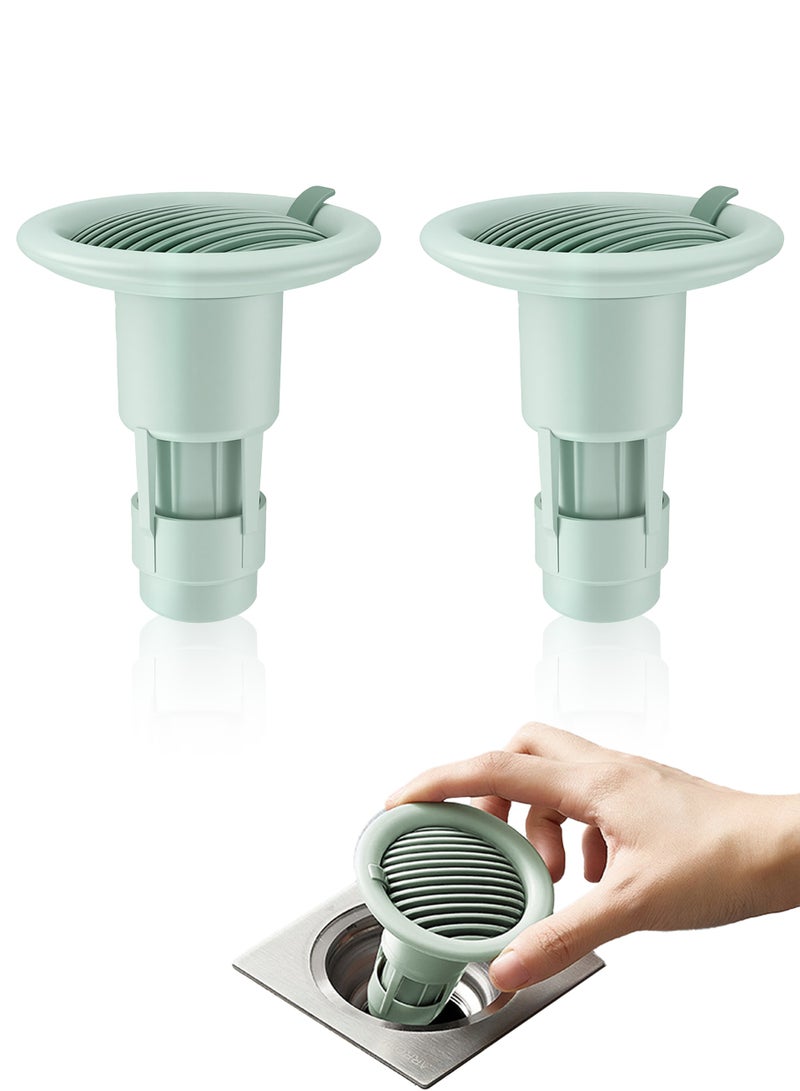 Deodorant Drain Core, 2 Pcs Anti Odor Floor Drain Plug Floor Drain Cover, One-way Drainage Design Wear-resistant and Anti-corrosion Anti-blocking Bathroom Kitchen Filter - Image 1