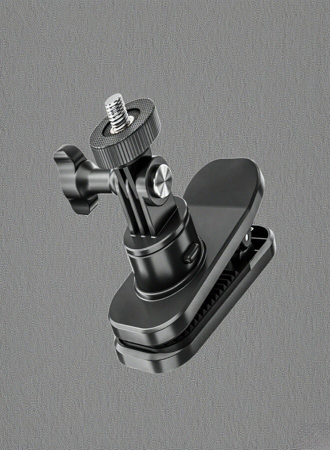 ستارت آر سي حامل كاميرا مغناطيسي للحقيبة الظهر، مزود بمشبك تثبيت سريع الفك، قابل للدوران 360 درجة، مع محول لكاميرات الرياضة ومحول 1/4 بوصة، متوافق مع كاميرات GoPro Max/12/11/10/9/8 وDJI Action 2/3/4 - Image 1