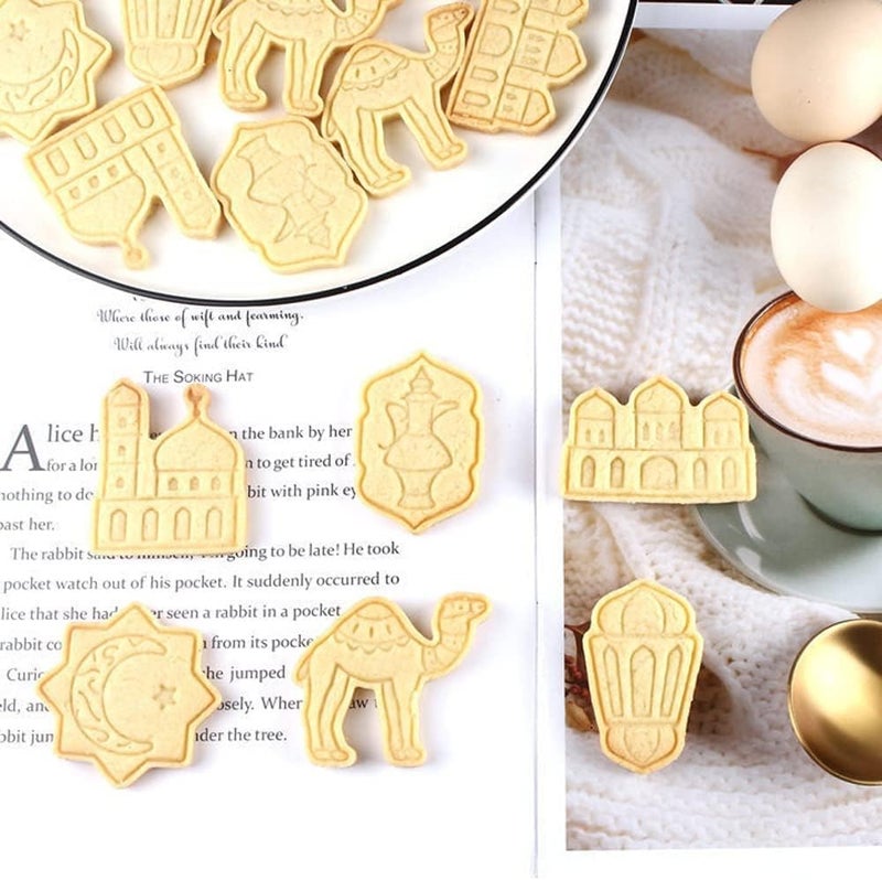 NALACAL Eid Mubarak Cookie Cutters Set - 6 PCS Ramadan Islamic Biscuit Molds - Image 4