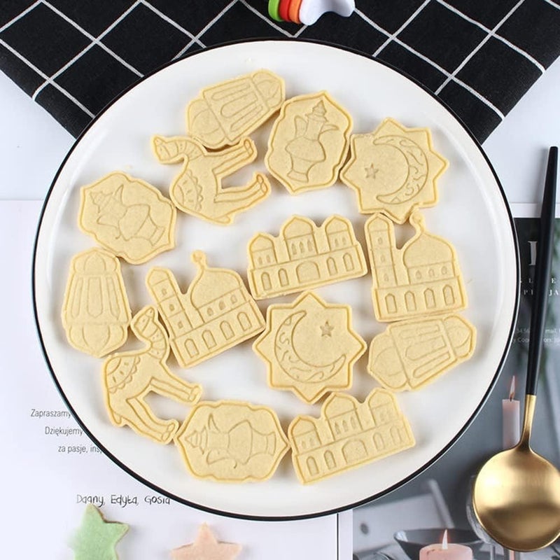 NALACAL Eid Mubarak Cookie Cutters Set - 6 PCS Ramadan Islamic Biscuit Molds - Image 3