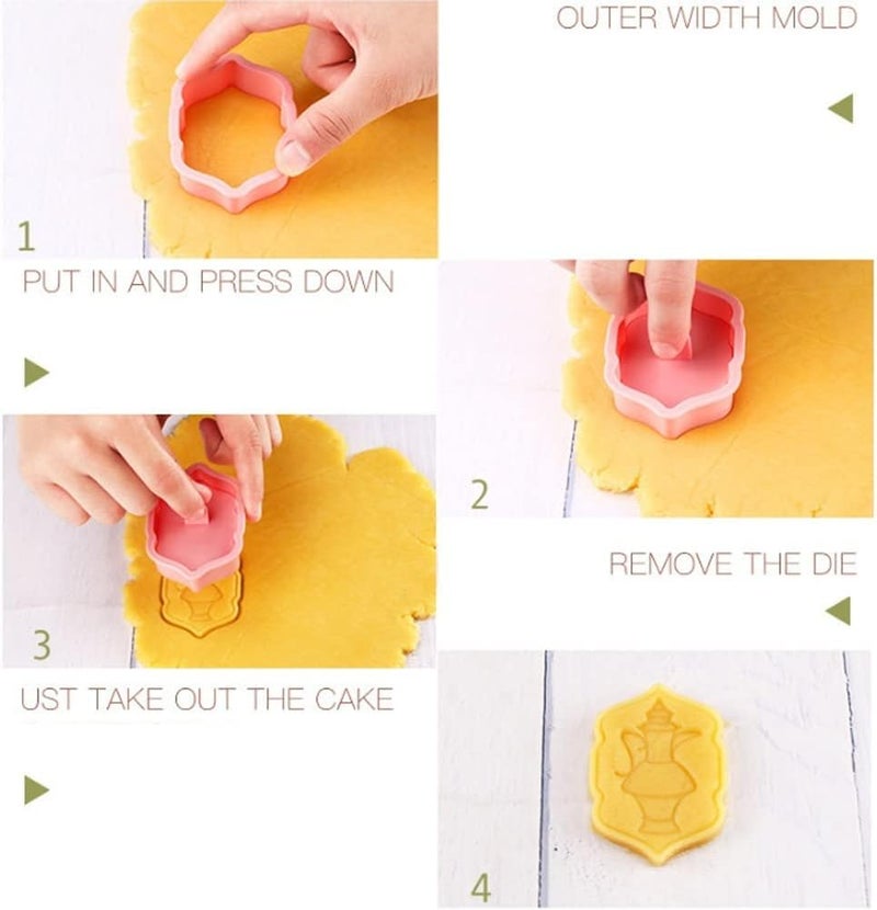 NALACAL Eid Mubarak Cookie Cutters Set - 6 PCS Ramadan Islamic Biscuit Molds - Image 2