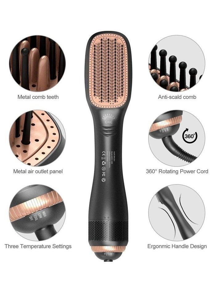3 in 1 Hair Dryer Brush Professional 1200W Powerful Ceramic Tourmaline 3 Heat/2 Speed Settings One Step Hair Dryer and Styler